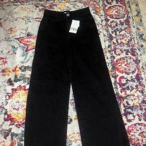 ZARA full length black denim jeans
